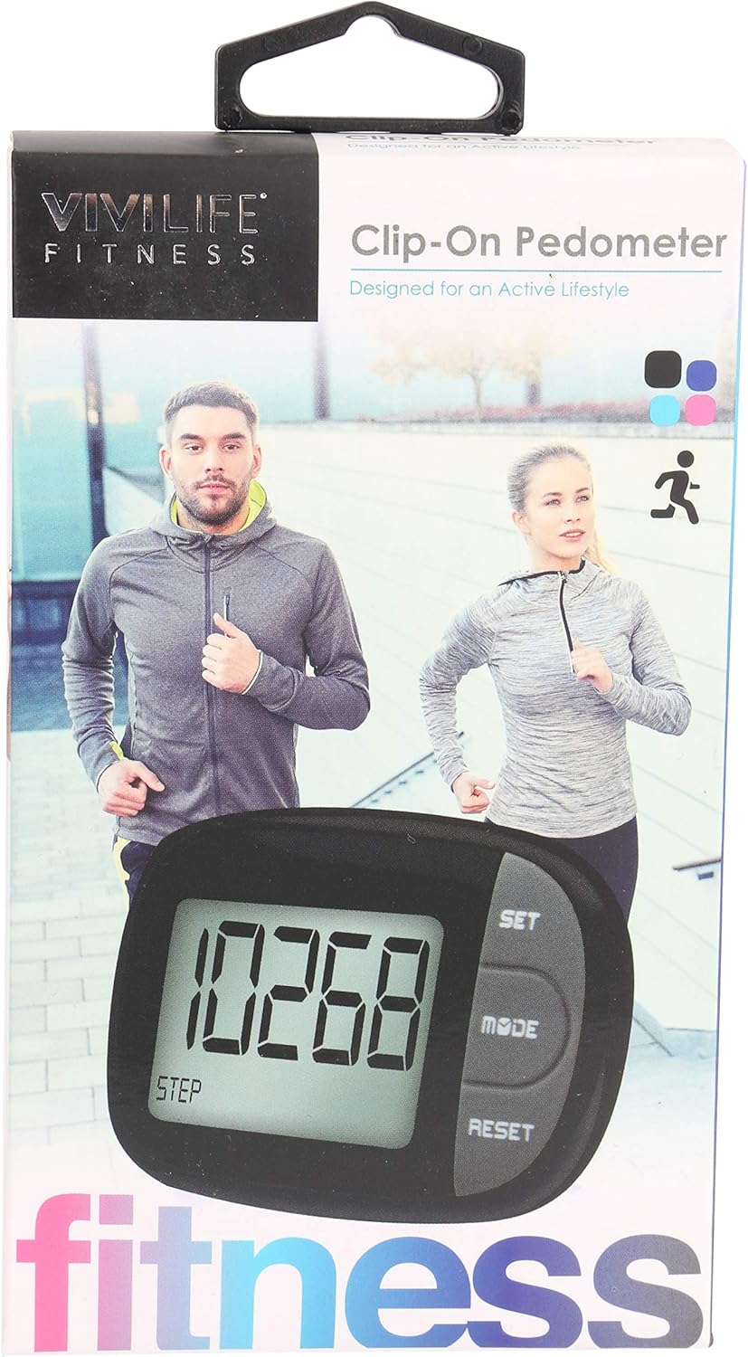 Vivitar Vivilife Fitness Clip - On Pedometer - BlackVivitar681066199794PedometersPedometers