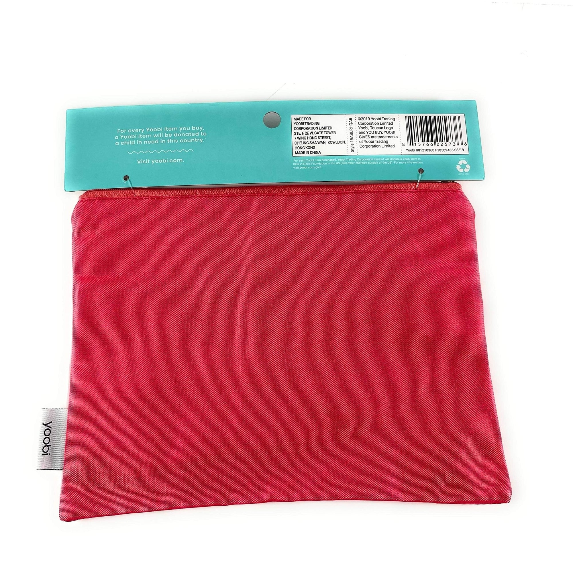 Yoobi Heck Yes! Zipper Pouch - Coral Pink (9" x 6")Yoobi815766025736Pencil PouchPencil Pouch