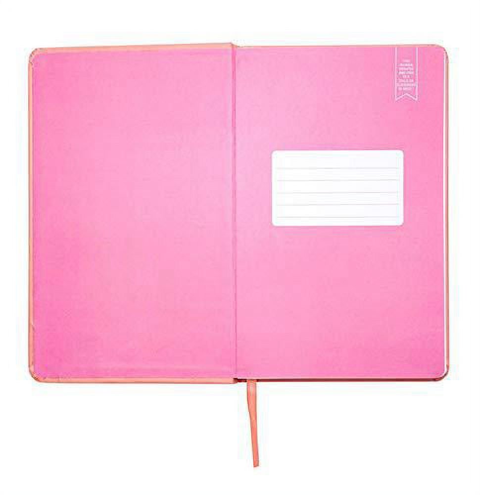 Yoobi Lined Journal, Pink 5.2" x 8.5", Printed Paper Cover, 80 Sheets - Blah Blah, CoralYoobi1220000126732NotebookNotebook