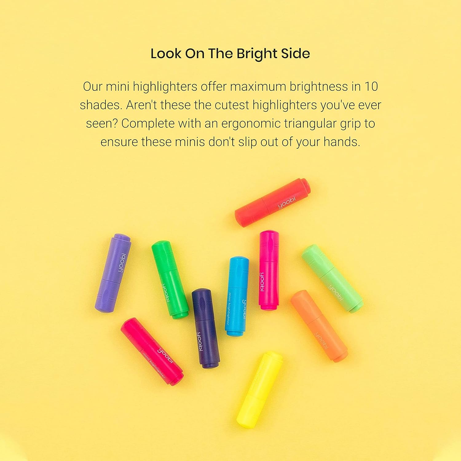 Yoobi Mini Highlighters, Bright Colors in 10 Shades - 10 PackYoobi811678020593Markers & HighlightersMarkers & Highlighters