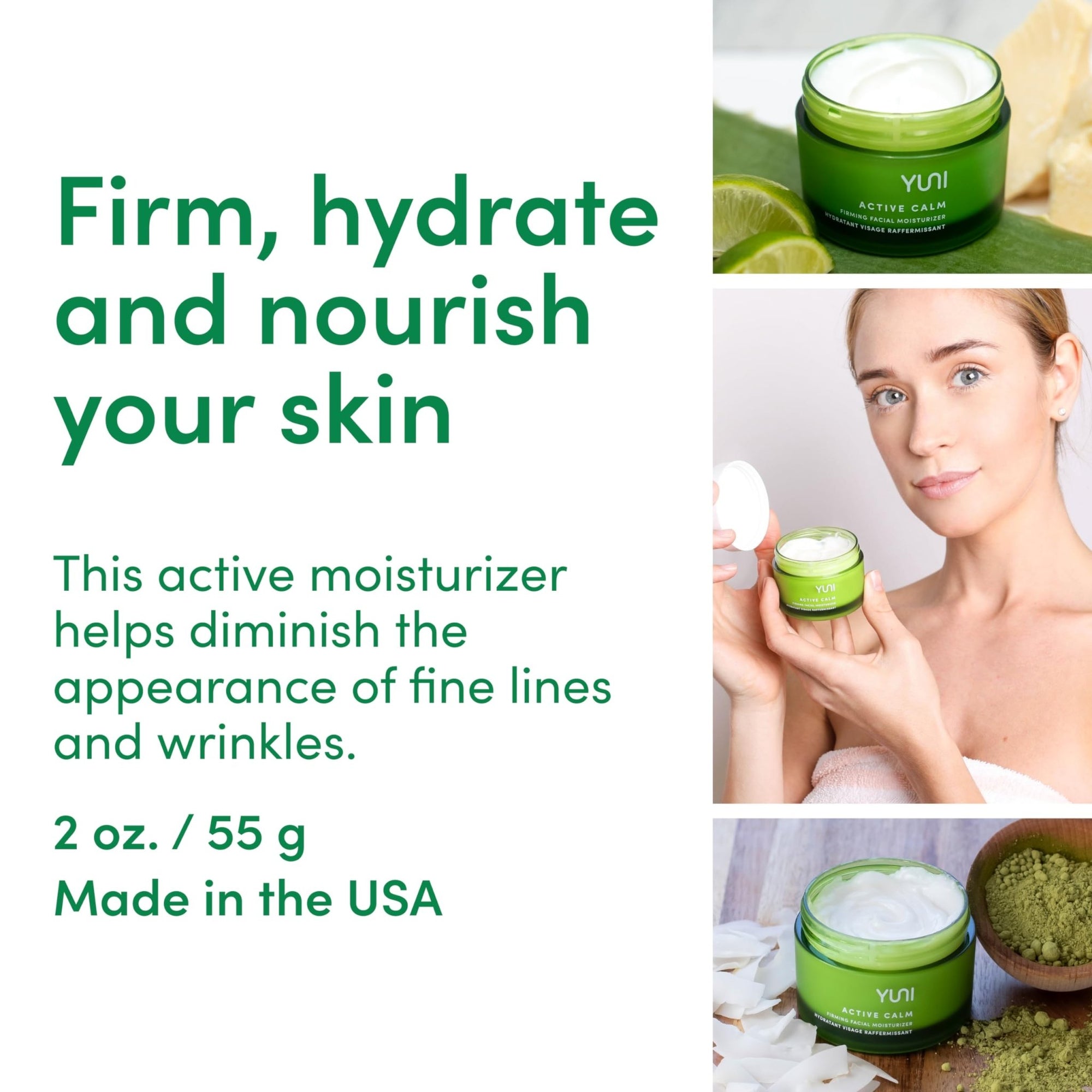 YUNI Active Calm Daily Facial Moisturizer, Hydrate and Refine - 55 gYUNI856349007190Face MoisturizersFace Moisturizers