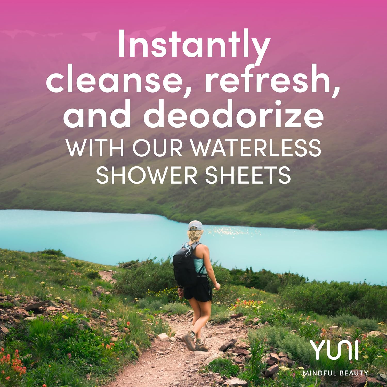 YUNI Shower Sheets Large Body Wipes, Soft Moist Showerless Wipes, Instantly Cleanse, Refresh and Deodorize - 12 SheetsYUNI856349007534Moist WipesMoist Wipes