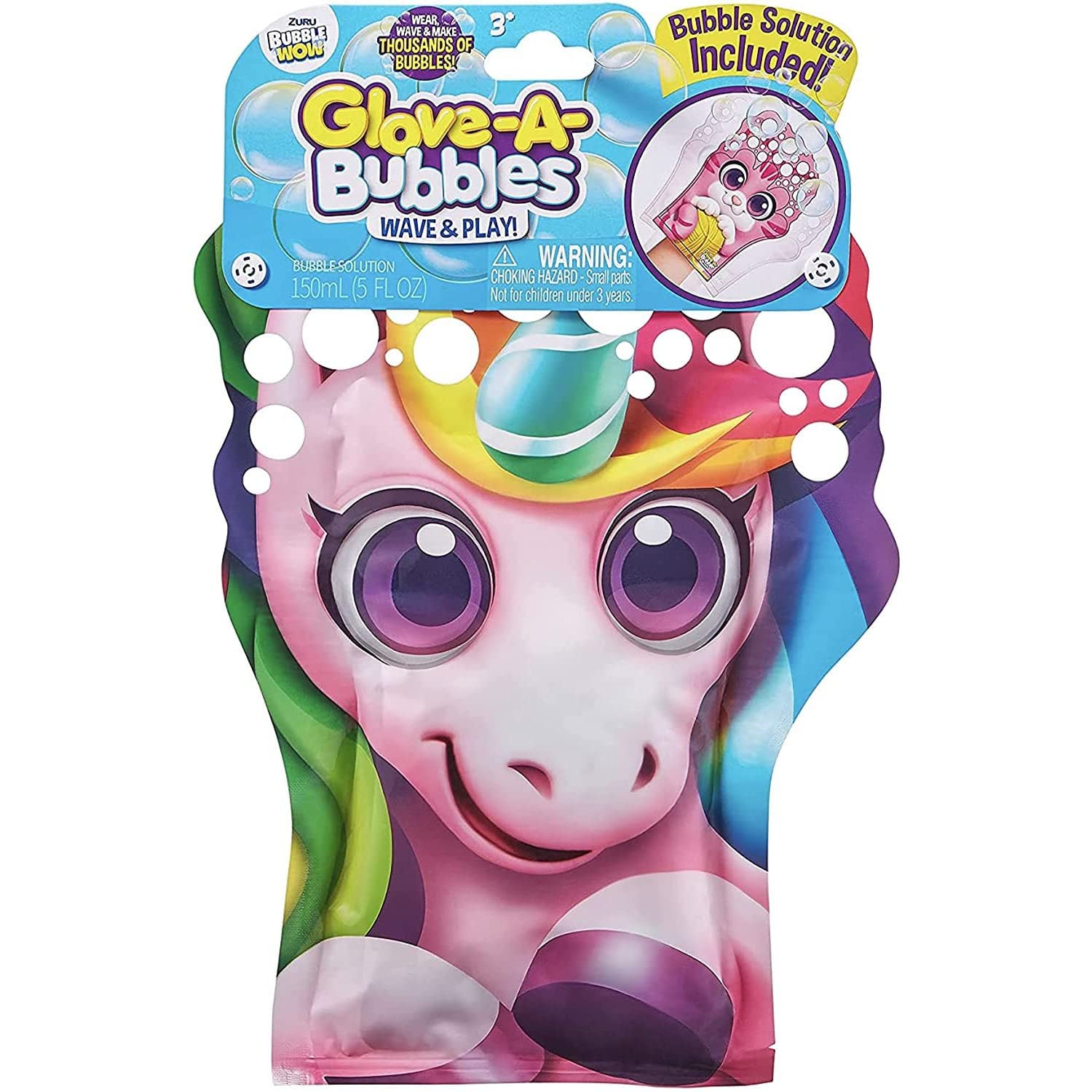 Zuru Bubble Wow, Glove - A - Bubbles Wave and Play! Wear Wave and make THousand of Bubbles - 150 MlZuru193052021113Bubble MakerBubble Maker
